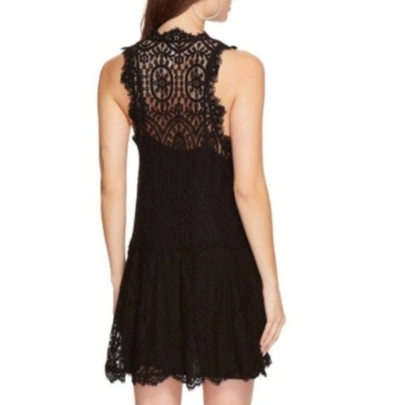 Free People Heart in Two Mini Black Lace Dress Size XS - Picture 2 of 9